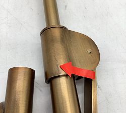 Open Box: Sherman Metal Reading Floor Lamp (41") - Vintage Brass