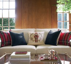 Noble Nutcracker Embroidered Pillow Cover