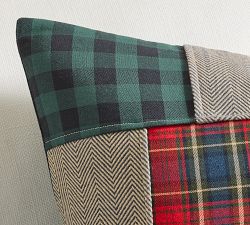 Plaid Patchwork Pillow Cover