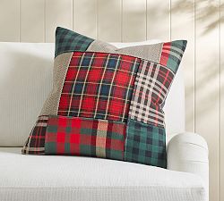 Plaid Patchwork Pillow Cover