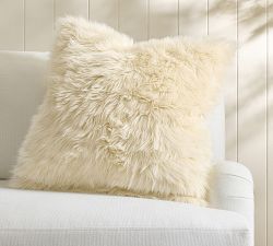 Stewart Plaid with Faux Fur Back Pillow Cover