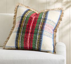 Stewart Plaid with Faux Fur Back Pillow Cover
