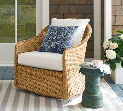 Westport Wicker Swivel Outdoor Lounge Chair