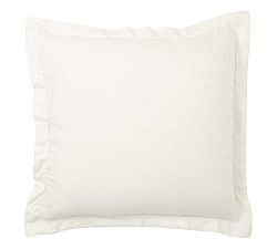 Open Box: Belgian Flax Linen Shams, Euro, Set of 3 - Classic Ivory