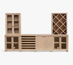 Modern Farmhouse Set with Wine Storage (136")
