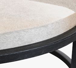 Veka Round Hair on Hide Nesting Coffee Tables (34"-41")