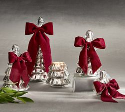 Silver Lidded Christmas Tree Candle - Balsam Fir Vetiver 