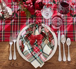 Stewart Plaid Stoneware Dinner Plates - Set of 4