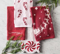 Candy Cane Jacquard Towel