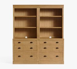 Aubrey Storage Shelf with 3-Drawer Cabinet (36"-72")