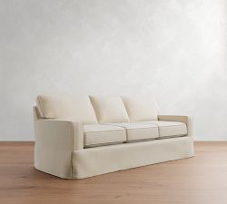 Buchanan Square Arm Slipcovered Sofa (62"&ndash;90")