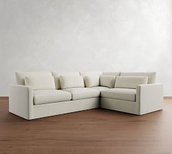 Westwood Slim Arm Deep Seat Slipcovered 3-Piece Sectional (119")