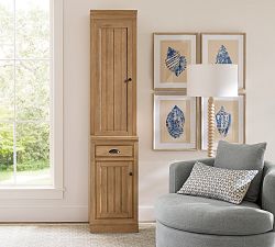 Aubrey Narrow Storage Shelf with Cabinet (18")