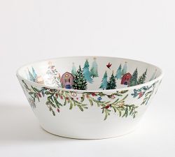 Christmas in the Country Stoneware Serving Bowl