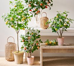 Faux Potted Lemon Topiary