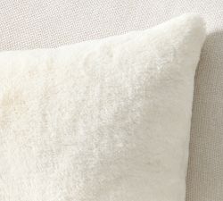 Double Faced Rabbit Faux Fur Pillow Cover