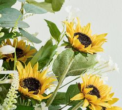 Faux Elevated Wild Greens &amp; Sunflower Bundle