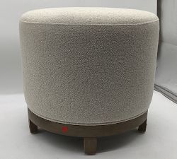 Open Box: Jake Swivel Stool - Performance Boucle Oatmeal, Gray Wash