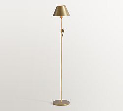 Open Box: Sherman Metal Reading Floor Lamp (41") - Vintage Brass
