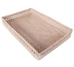 Tava Braided Rattan Rectangular Tray