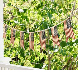 Heritage American Flag Garland