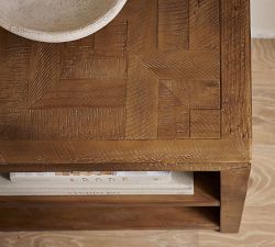 Reclaimed Parquet Nightstand (30")