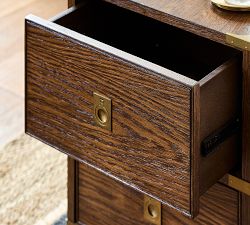 Campaign Rectangular Side Table (18")