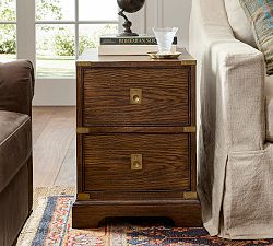 Campaign Rectangular Side Table (18")