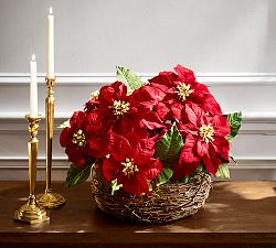 Faux Composed Grapevine Poinsettia