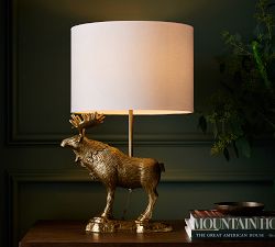 Figural Moose Table Lamp (25")