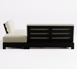 Malibu Metal Platform 3-Piece Outdoor Loveseat Sectional (99")