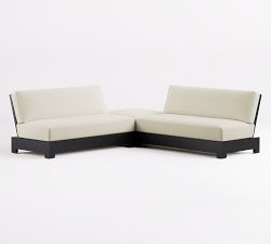 Malibu Metal Platform 3-Piece Outdoor Loveseat Sectional (99")