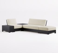 Malibu Metal Platform 5-Piece Outdoor Sectional Set (132")