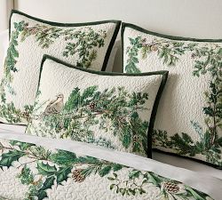 Evergreen Wreath Quilted Sham