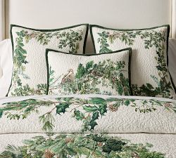 Evergreen Wreath Quilted Sham