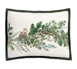Evergreen Wreath Quilted Sham