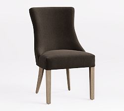 Open Box: Hayes Non-Tufted Upholstered Dining Chair - Rustic Chenille Brown, Seadrift