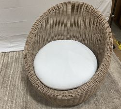 Open Box: Huntington Petite Swivel Outdoor Papasan with Cushions - Natural