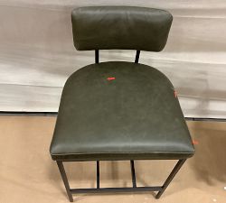 Open Box: Lowen Leather Counter Stool (26") - Statesville Wolf Gray, Bronze