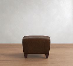 Open Box: Manhattan Leather Ottoman - Statesville Molasses, Espresso