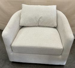 Open Box: Remmy Swivel Armchair (39") - Heathered Chenille Pebble