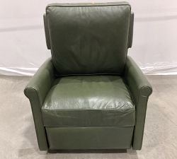 Open Box: Tyler Roll Arm Leather Power Swivel Glider Recliner - Vintage Hunter, Espresso