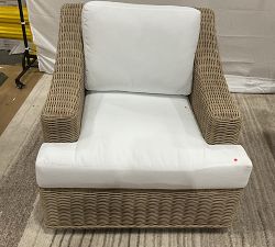 Open Box: Huntington Slope Arm Outdoor Swivel Lounge Chair with Cushion - Natural