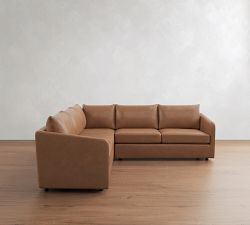 Charlotte Leather 3-Piece L-Shaped Sectional (100")