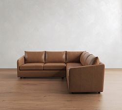 Charlotte Leather 3-Piece L-Shaped Sectional (100")