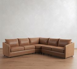 Charlotte Leather 3-Piece L-Shaped Wedge Sectional (110")