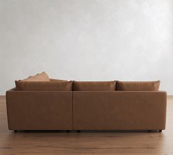 Charlotte Leather 3-Piece L-Shaped Wedge Sectional (110")