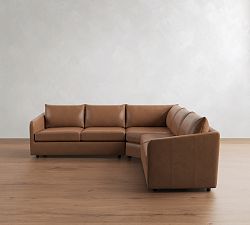 Charlotte Leather 3-Piece L-Shaped Wedge Sectional (110")
