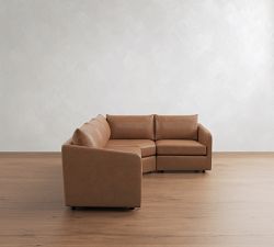 Charlotte Leather 3-Piece Wedge Sectional (110")