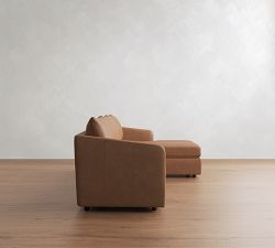 Charlotte Leather Chaise Sectional (100"&ndash;112")